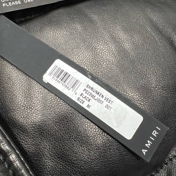 Amiri Shrunken Cropped Quilted Vest Black Women’s Medium - Picture 4 of 7